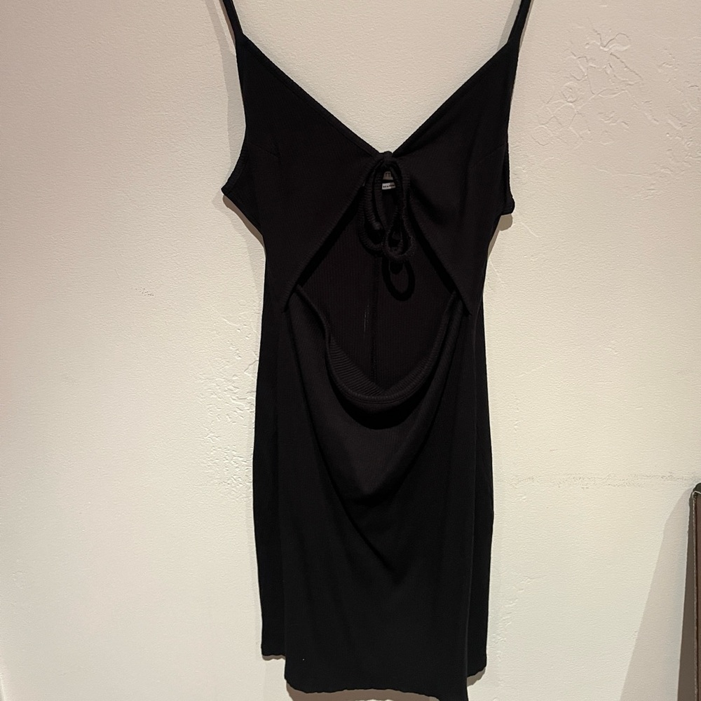 Mini tank dress with open front